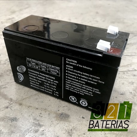 Batería monoblock AGM U-Power 12V 7.2Ah sin mantenimiento